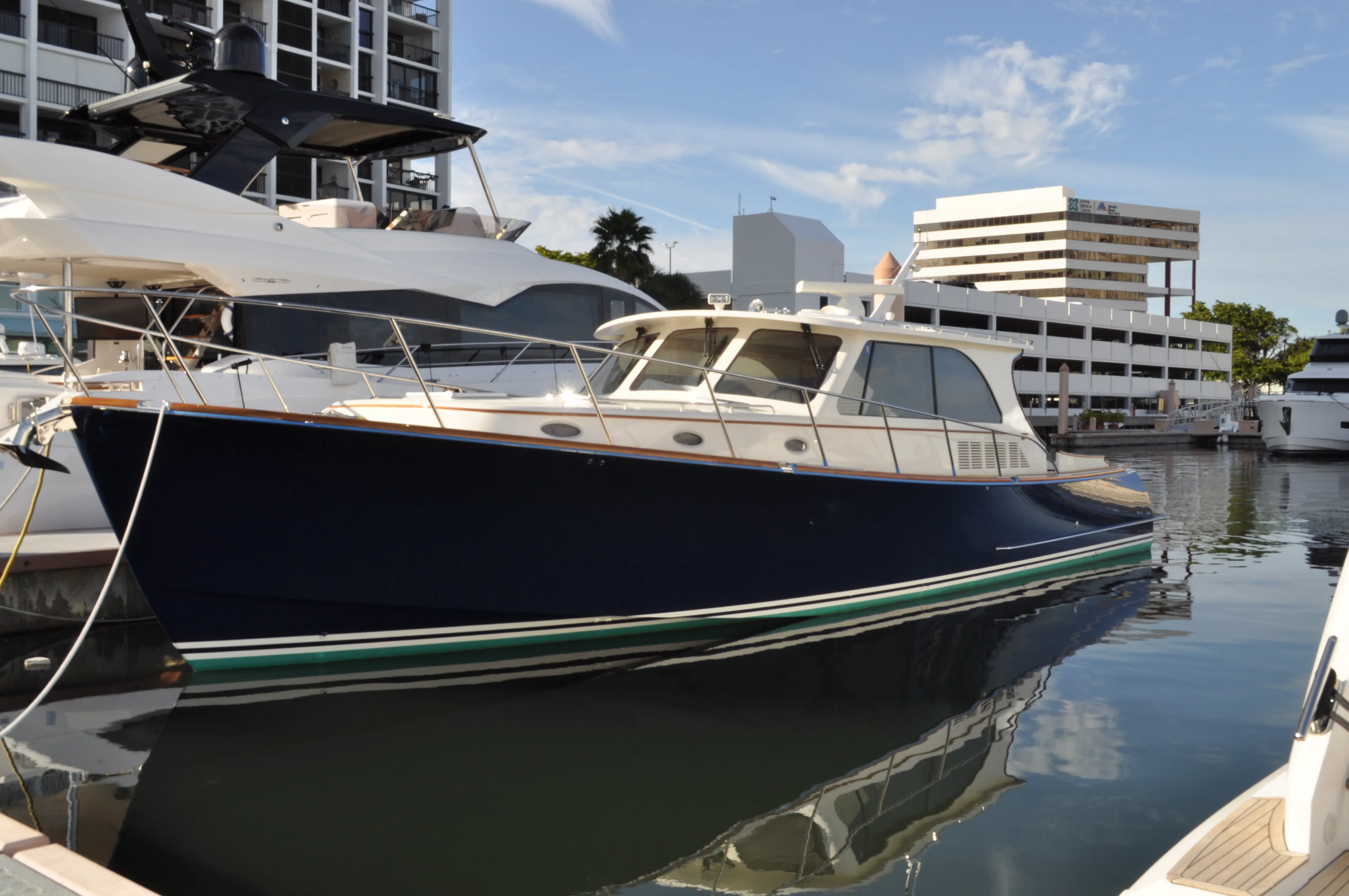 Charter yacht at sunset